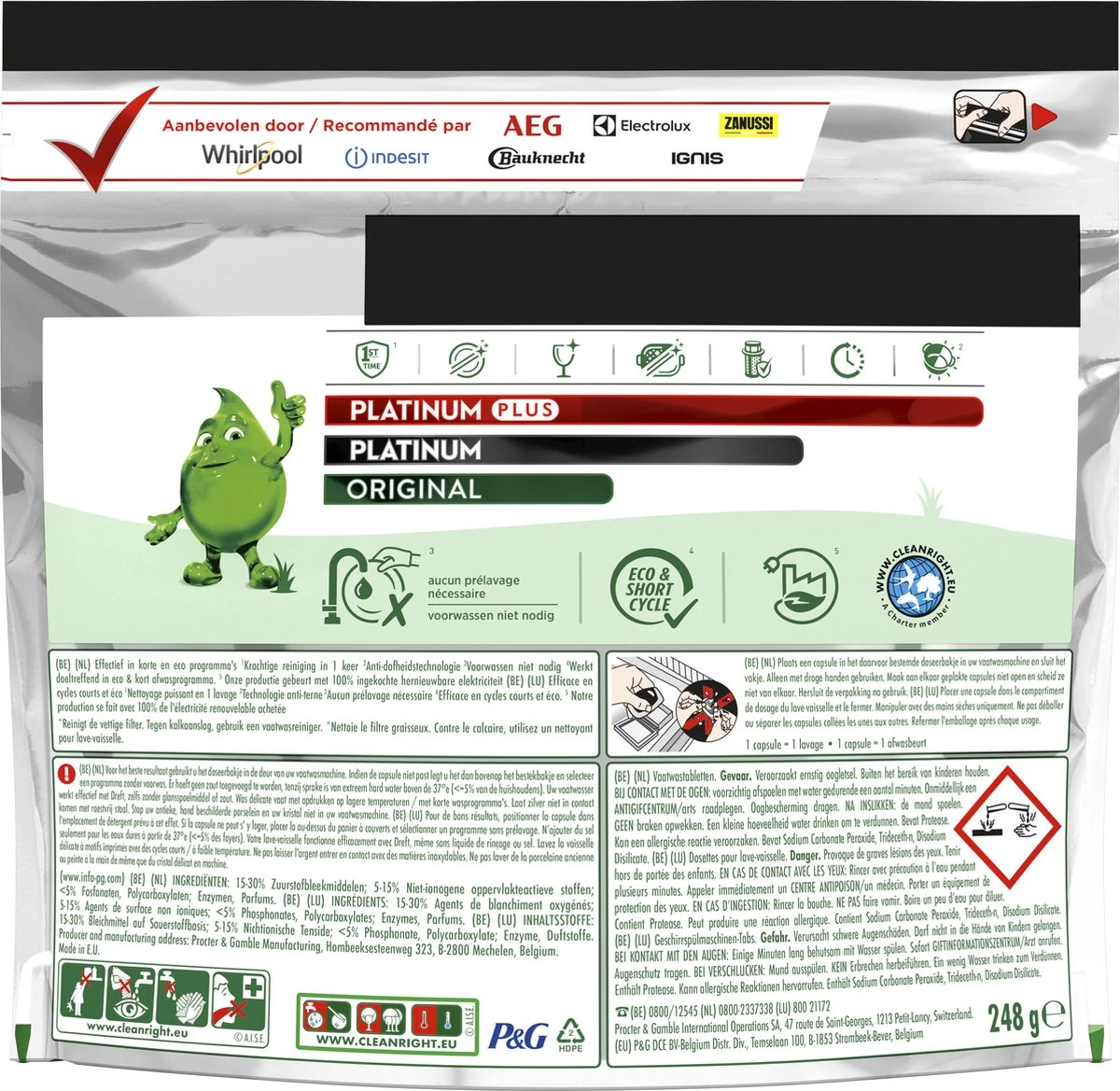 Dreft Platinum Plus All In One Machine Clean - Vaatwastabletten - 5 X 16 Tabletten 4 Dreft Platinum Plus All In One Machine Clean - Vaatwastabletten - 5 X 16 Tabletten - Afbeelding 2