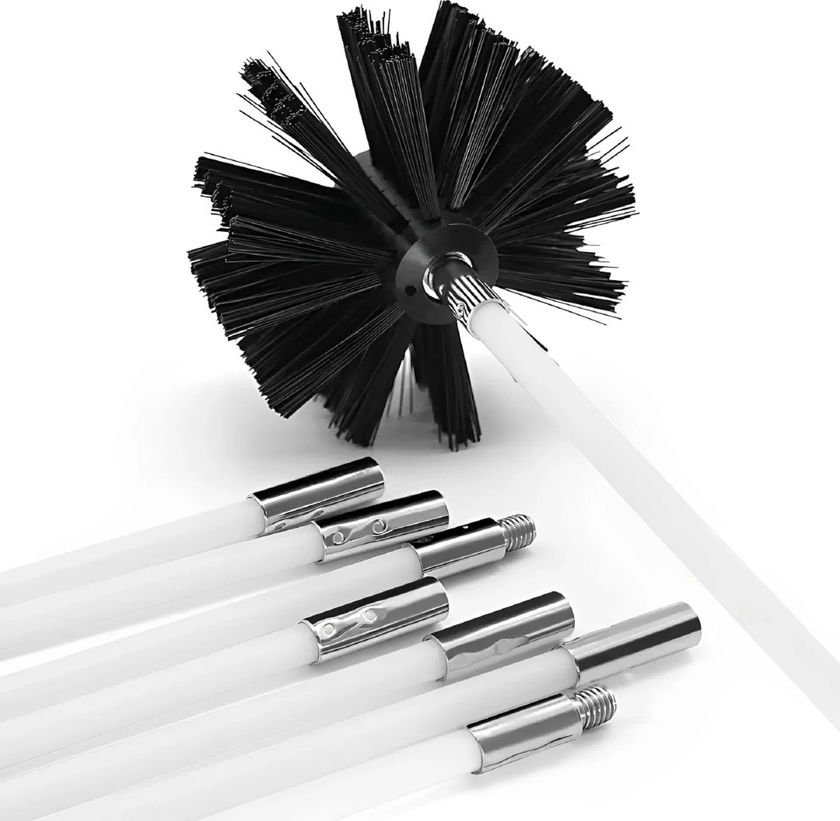 Waay Lifestyle Schoorsteenveegset - Schoorsteenborstel 6 Meter - Schoorsteenreiniger - Schrobborstels - Schoorsteenveger - Flexibele Steel - Geschikt Voor Boormachine - Wit 3 Waay Lifestyle Schoorsteenveegset - Schoorsteenborstel 6 Meter - Schoorsteenreiniger - Schrobborstels - Schoorsteenveger - Flexibele Steel - Geschikt Voor Boormachine - Wit