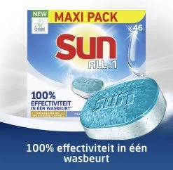 SUN® Sun All-in 1 Normaal Vaatwastabletten - 276 Tabletten - Voordeelverpakking -Schoonmaakartikelen Winkel 1200x1174 3