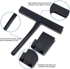 BOTC Douchewisser - Raamwisser - Silicone - 21cm X 16cm - Badkamer Accessoires -Zwart -Schoonmaakartikelen Winkel 1200x1174 6