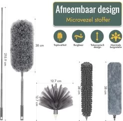Livv Goods Telescopische Plumeau Set Met Telescoopsteel - 5 In 1 - Tot 250 Cm Uitschuifbaar - Duster - Stoffer -Schoonmaakartikelen Winkel 1200x1174 9