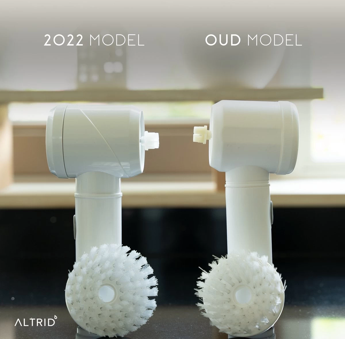 Altrid Elektrische Schoonmaakborstel - Oplaadbaar - Verbeterde Versie - 3 Opzetstukken - Poetsmachine - Handborstel - Schrobborstel - Schrobber - Reinigingsborstel - Schoonmaakmiddelen 4 Altrid Elektrische Schoonmaakborstel - Oplaadbaar - Verbeterde Versie - 3 Opzetstukken - Poetsmachine - Handborstel - Schrobborstel - Schrobber - Reinigingsborstel - Schoonmaakmiddelen - Afbeelding 2