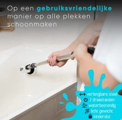 Merkloos Scrubclean Elektrische Schoonmaakborstel-7 In 1 Schrobber Met Steel-2 Standen Poetsmachine-max 130cm-badkamer/keuken/auto +gratis Houder -Schoonmaakartikelen Winkel 1200x1180 3