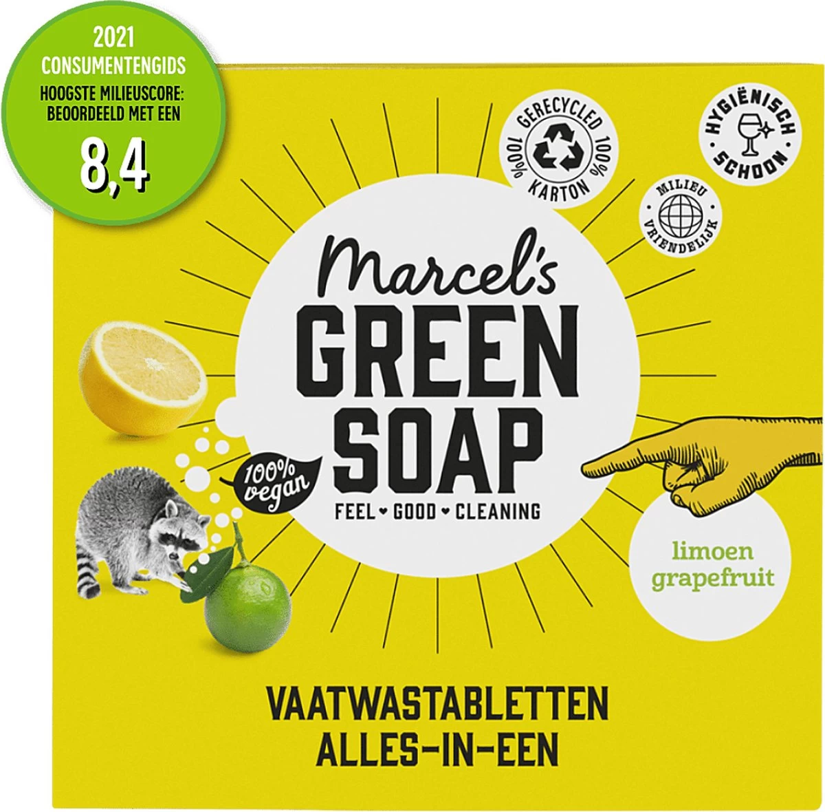Marcel's Green Soap Vaatwastabletten Grapefruit & Limoen - 25 Stuks 4 Marcel's Green Soap Vaatwastabletten Grapefruit & Limoen - 25 Stuks - Afbeelding 2