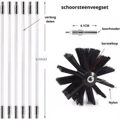 NIRAX Professionele Schoorsteenveegset Verstelbaar Tot 9 Meter – Schoorsteenveger - Veegkit – Schoorsteen Borstel - Schoorsteenreiniger - Borstel Set - Kachel - Onderhoud 9 NIRAX Professionele Schoorsteenveegset Verstelbaar Tot 9 Meter – Schoorsteenveger - Veegkit – Schoorsteen Borstel - Schoorsteenreiniger - Borstel Set - Kachel - Onderhoud -Schoonmaakartikelen Winkel 1200x1183 4