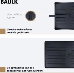 Baulk® - Afdruiprek - Afdruiprek Met Lekbak - Afwas - Droogrek Afwas - RVS - Bestekbak - Modern 23 Baulk® - Afdruiprek - Afdruiprek Met Lekbak - Afwas - Droogrek Afwas - RVS - Bestekbak - Modern -Schoonmaakartikelen Winkel 1200x1185 5