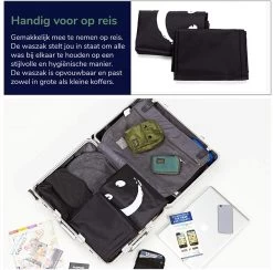 Wonair - Waszak Groot - 60x90cm - Zwart - Met Trekkoord En Draagband -Schoonmaakartikelen Winkel 1200x1187 4