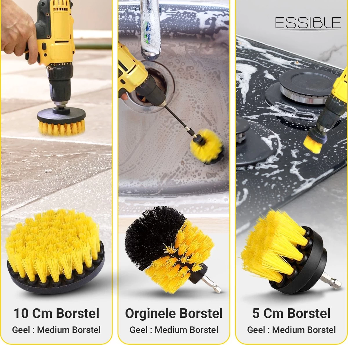 ESSIBLE Borstelboor - Set 20 Stuks - Schrobborstel - Polypropyleen - Borstel Boormachine - Schrobborstel - Schuurborstel - Automatische Reiniging - 20 Delige Borstelset Voor Boormachine 9 ESSIBLE Borstelboor - Set 20 Stuks - Schrobborstel - Polypropyleen - Borstel Boormachine - Schrobborstel - Schuurborstel - Automatische Reiniging - 20 Delige Borstelset Voor Boormachine - Afbeelding 7