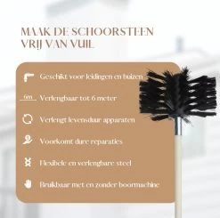 Waay Lifestyle Schoorsteenveegset - Schoorsteenborstel 6 Meter - Schoorsteenreiniger - Schrobborstels - Schoorsteenveger - Flexibele Steel - Geschikt Voor Boormachine - Wit 18 Waay Lifestyle Schoorsteenveegset - Schoorsteenborstel 6 Meter - Schoorsteenreiniger - Schrobborstels - Schoorsteenveger - Flexibele Steel - Geschikt Voor Boormachine - Wit -Schoonmaakartikelen Winkel 1200x1191 14