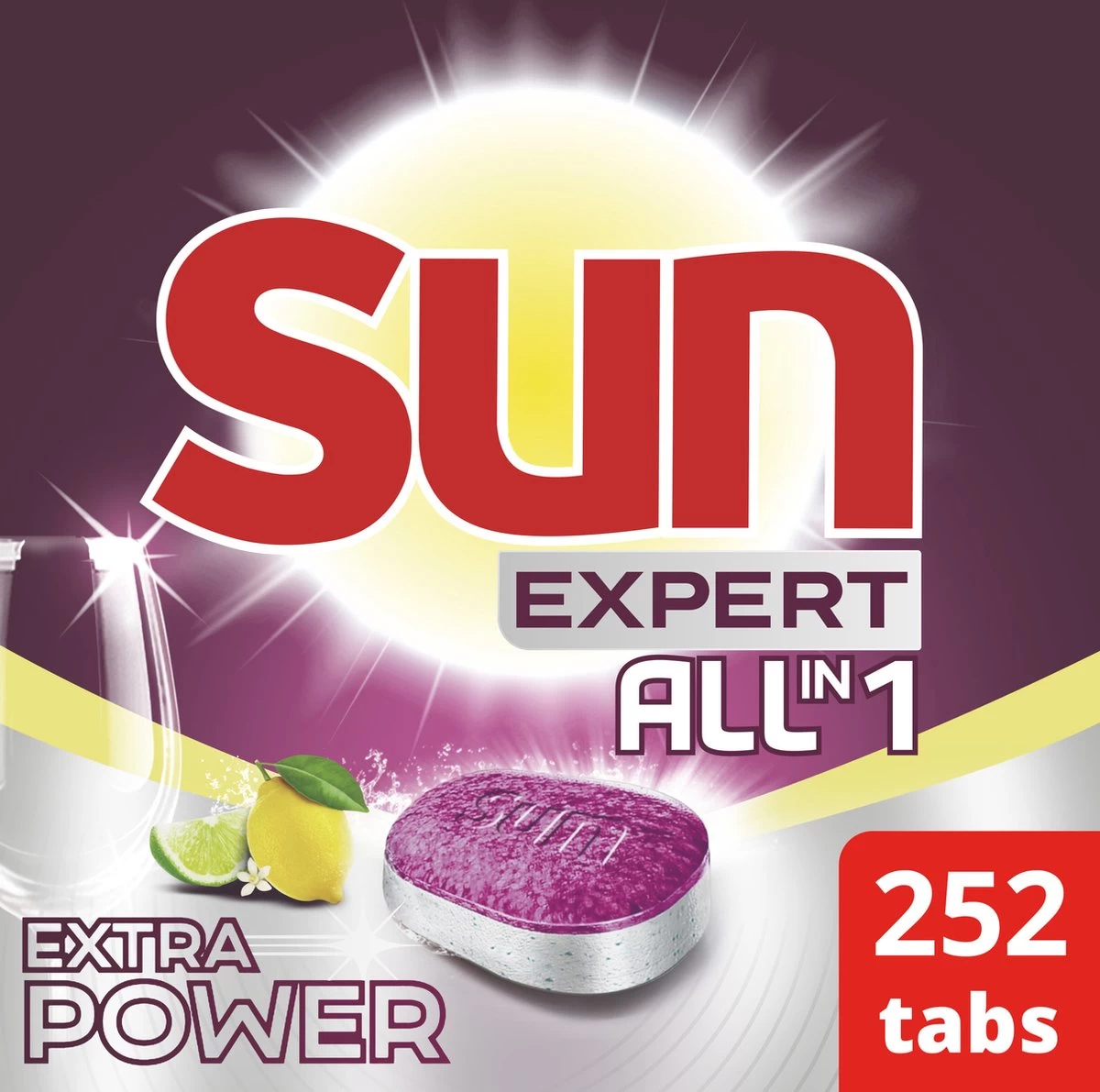SUN® Sun Tabs Extra Power Citroen - Vaatwastabletten - 6 X 42ST 3 SUN® Sun Tabs Extra Power Citroen - Vaatwastabletten - 6 X 42ST
