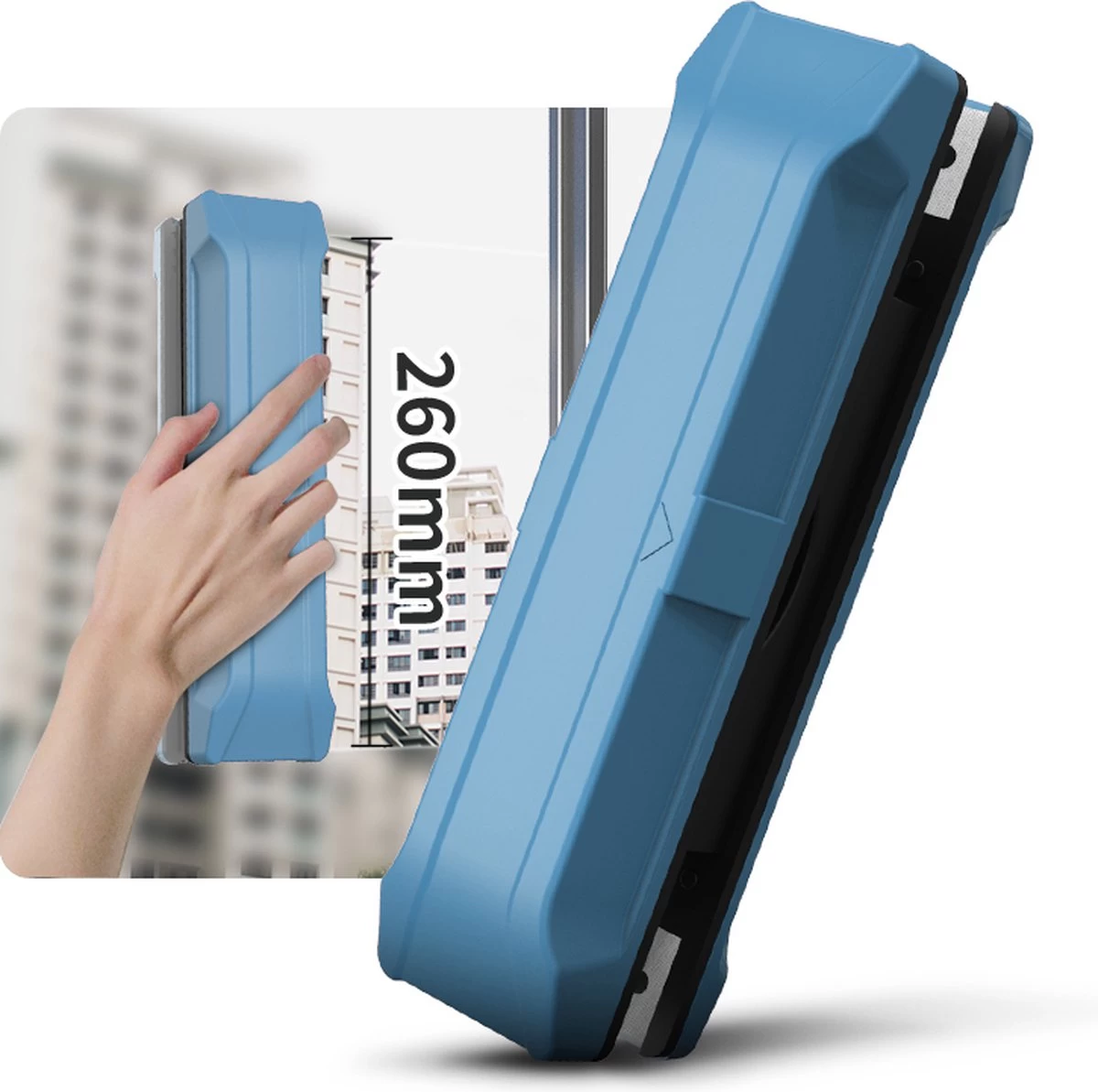 Thuys Magnetische Ramenwasser - Raamwisser Met Touw - Enkel Glas - Ramenreiniger Inclusief Reinigingspads - 3-8mm - Ramenwisser - Blauw 3 Thuys Magnetische Ramenwasser - Raamwisser Met Touw - Enkel Glas - Ramenreiniger Inclusief Reinigingspads - 3-8mm - Ramenwisser - Blauw