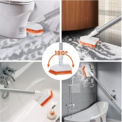 Merkloos Badkamer Reinigingsborstel - Badkamerschrobborstel - Reinigingsborstel - Met Afneembare Telescopische Handgreep En 180° Verstelbare Gezamenlijke Reinigingsborstel - Lange Steel 107 Cm -Schoonmaakartikelen Winkel 1200x1194 10