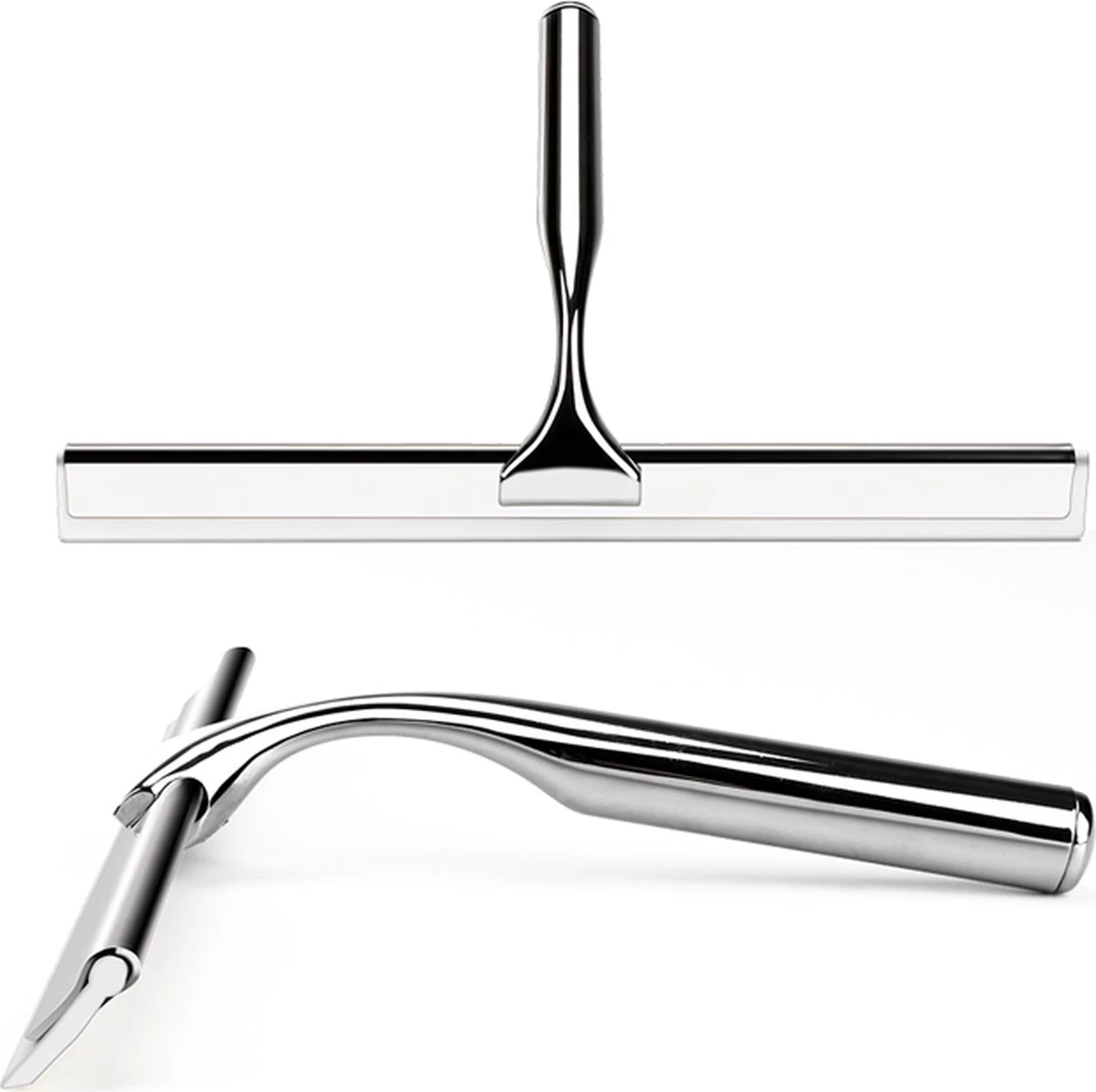 Mdxl® Raamwisser - Raamtrekker - Inclusief Ophanghaak Met Zuignap - Rvs - Douchewisser- Douche Trekker 6 Mdxl® Raamwisser - Raamtrekker - Inclusief Ophanghaak Met Zuignap - Rvs - Douchewisser- Douche Trekker - Afbeelding 4