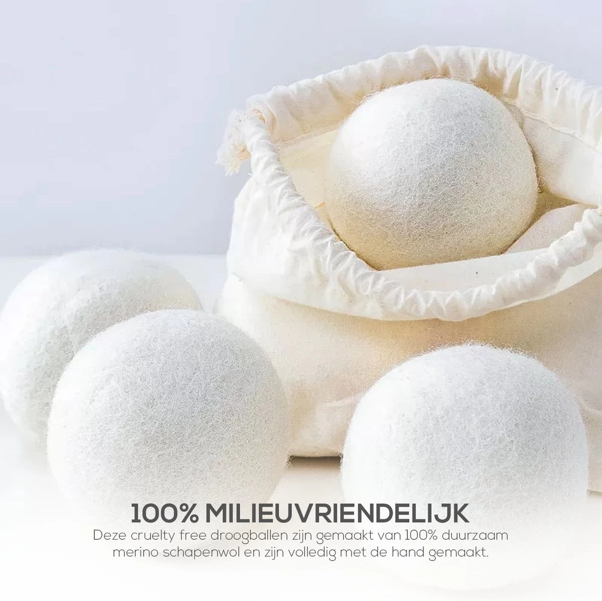 Merino Wollen Drogerballen XL - 10 Stuks - Herbruikbare Wasballen - Natuurlijke Wasverzachter - Wasbollen - Dryer Balls - Duurzame Nieuw-Zeelandse Droogballen 6 Merino Wollen Drogerballen XL - 10 Stuks - Herbruikbare Wasballen - Natuurlijke Wasverzachter - Wasbollen - Dryer Balls - Duurzame Nieuw-Zeelandse Droogballen - Afbeelding 4