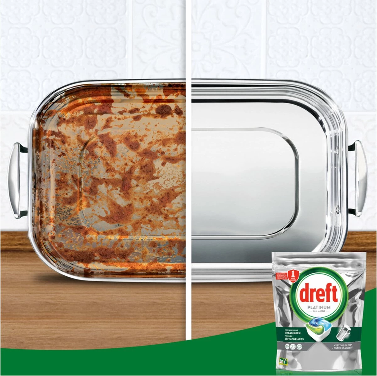 Dreft Platinum All In One Vaatwascapsules Citroen 170 Stuks 4 Dreft Platinum All In One Vaatwascapsules Citroen 170 Stuks - Afbeelding 2