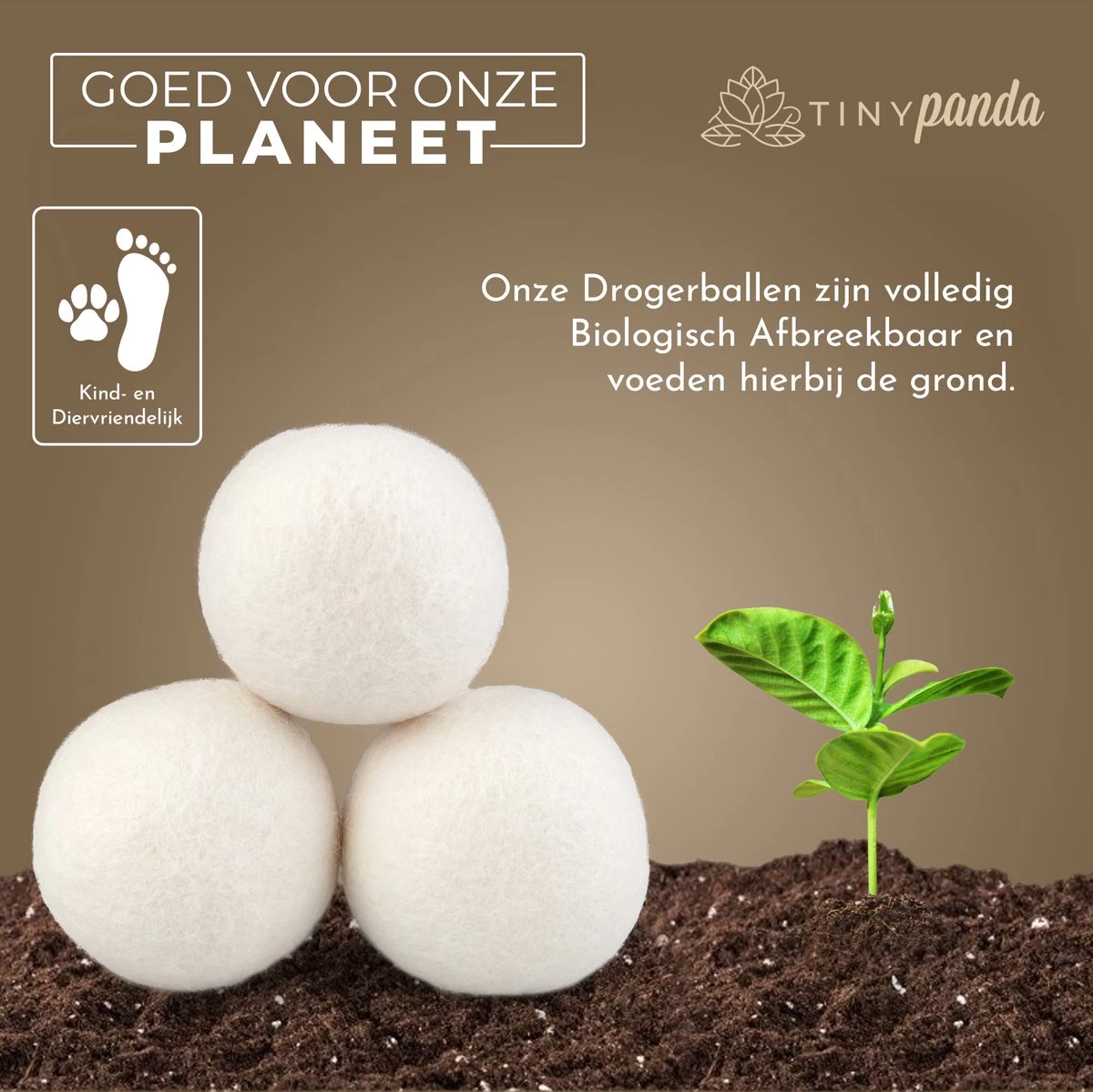 Merkloos Droger Ballen XL 6 Stuks Inclusief Lavendelolie – Zero Waste Dryer Balls - Duurzaam – Wasverzachter – Herbruikbare Drogerballen – Droogt De Was Sneller – Tiny Panda 4 Merkloos Droger Ballen XL 6 Stuks Inclusief Lavendelolie – Zero Waste Dryer Balls - Duurzaam – Wasverzachter – Herbruikbare Drogerballen – Droogt De Was Sneller – Tiny Panda - Afbeelding 2