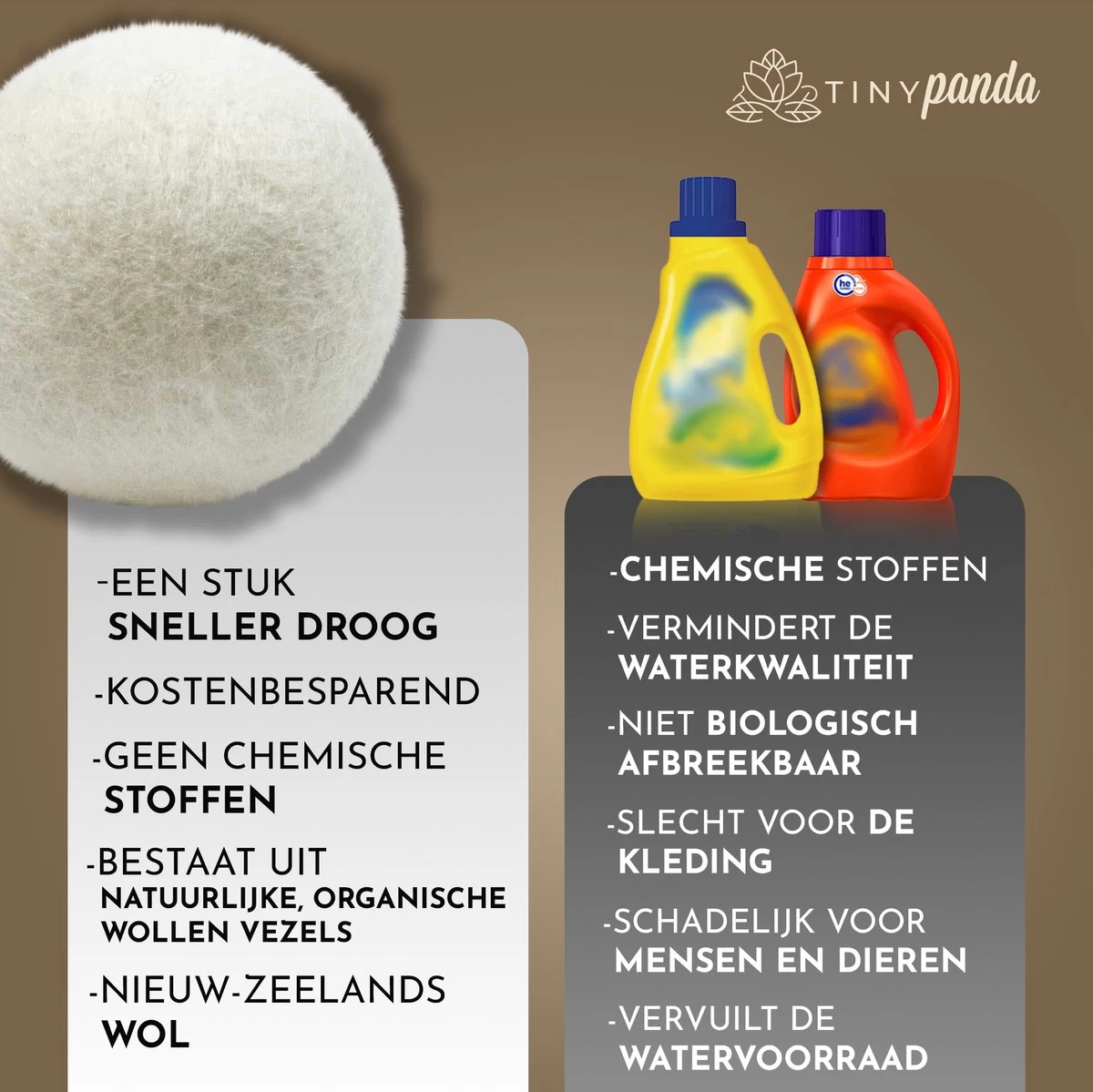 Merkloos Droger Ballen XL 8 Stuks – Zero Waste Dryer Balls - Duurzaam – Wasverzachter – Herbruikbare Drogerballen – Droogt De Was Sneller – Tiny Panda 8 Merkloos Droger Ballen XL 8 Stuks – Zero Waste Dryer Balls - Duurzaam – Wasverzachter – Herbruikbare Drogerballen – Droogt De Was Sneller – Tiny Panda - Afbeelding 6