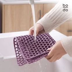 BODO Gootsteenmat Siliconen Donker Grijs - 34.5 X 34.5 Cm - Keuken Accessoires - Gootsteen Beschermer - Onderzetters Siliconen - Anti Kras -Schoonmaakartikelen Winkel 1200x1200 1064