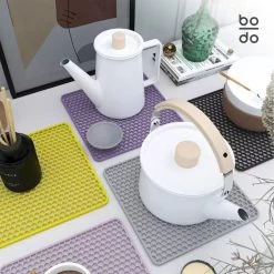 BODO Gootsteenmat Siliconen Donker Grijs - 30.5 X 30.5 Cm - Keuken Accessoires - Gootsteen Beschermer - Onderzetters Siliconen - Anti Kras - Gootsteen Accessoires -Schoonmaakartikelen Winkel 1200x1200 1072