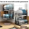 Doogo® Afdruiprek Met Lekbak 2 Laags – Inklapbaar - Muur Hangen Mogelijke - Afwasrek – Met 2 Lekbakken – Extra Accessories Voor Servies En Snijplanken - RVS 1 Doogo® Afdruiprek Met Lekbak 2 Laags – Inklapbaar - Muur Hangen Mogelijke - Afwasrek – Met 2 Lekbakken – Extra Accessories Voor Servies En Snijplanken - RVS -Schoonmaakartikelen Winkel 1200x1200 1095