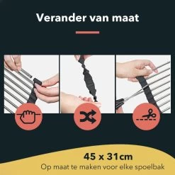 HYP. Afdruiprek Voor Afwas RVS - Pannen Rooster Hittebestendig - Afdruiprooster - Pannenonderzetter - Afkoelrooster - Camping - Rolmat -Schoonmaakartikelen Winkel 1200x1200 1126