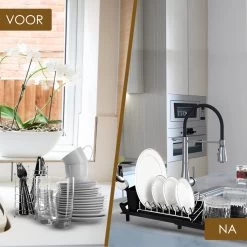 MIRI Afdruiprek – Afwasrek – Uitschuifbaar – Met Lekbak In Gootsteen – Afwas – Roestvrij Staal – Zwart 17 MIRI Afdruiprek – Afwasrek – Uitschuifbaar – Met Lekbak In Gootsteen – Afwas – Roestvrij Staal – Zwart -Schoonmaakartikelen Winkel 1200x1200 1149