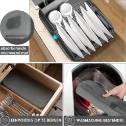 Afdruiprek Met Lekbak - Inclusief Afdruipmat - Opvouwbaar - Afwasrek Met Uitneembare Bestekhouder - Voor Bestek, Borden, Pannen En Schalen 12 Afdruiprek Met Lekbak - Inclusief Afdruipmat - Opvouwbaar - Afwasrek Met Uitneembare Bestekhouder - Voor Bestek, Borden, Pannen En Schalen -Schoonmaakartikelen Winkel 1200x1200 1151