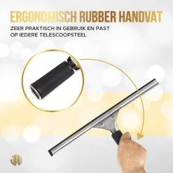 RVS Raamtrekker - 35cm - Raamwisser - Hoogwaardig RVS - Professioneel En Huishoudelijk Gebruik - Verwisselbaar Rubber -Schoonmaakartikelen Winkel 1200x1200 1217