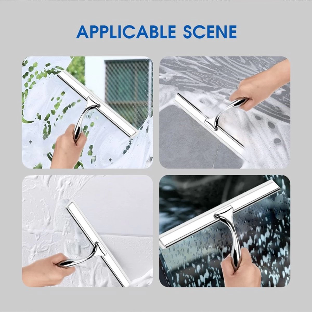 Mdxl® Raamwisser - Raamtrekker - Inclusief Ophanghaak Met Zuignap - Rvs - Douchewisser- Douche Trekker 7 Mdxl® Raamwisser - Raamtrekker - Inclusief Ophanghaak Met Zuignap - Rvs - Douchewisser- Douche Trekker - Afbeelding 5