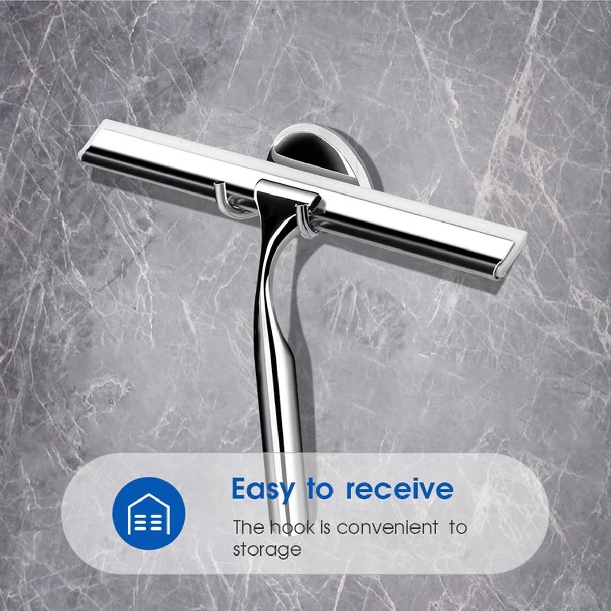 Mdxl® Raamwisser - Raamtrekker - Inclusief Ophanghaak Met Zuignap - Rvs - Douchewisser- Douche Trekker 8 Mdxl® Raamwisser - Raamtrekker - Inclusief Ophanghaak Met Zuignap - Rvs - Douchewisser- Douche Trekker - Afbeelding 6