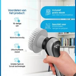 Qualitics Elektrische Schoonmaakborstel - Roterende Polijstmachine - Schrobborstel - Poetsmachine - Vloerreiniger Met 10 Opzetstukken 19 Qualitics Elektrische Schoonmaakborstel - Roterende Polijstmachine - Schrobborstel - Poetsmachine - Vloerreiniger Met 10 Opzetstukken -Schoonmaakartikelen Winkel 1200x1200 1371