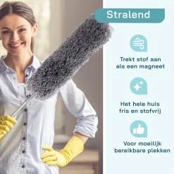 ForDig 7-Delige Plumeau Set - Duster Met Telescoopsteel Uitschuifbaar Tot 250 Cm - Inclusief Ragebol / Voegenborstel / Microvezel Doek / Chenille Borstel - Wasbaar - 360 Graden Draaibaar -Schoonmaakartikelen Winkel 1200x1200 1413