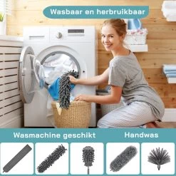 ForDig 7-Delige Plumeau Set - Duster Met Telescoopsteel Uitschuifbaar Tot 250 Cm - Inclusief Ragebol / Voegenborstel / Microvezel Doek / Chenille Borstel - Wasbaar - 360 Graden Draaibaar -Schoonmaakartikelen Winkel 1200x1200 1416