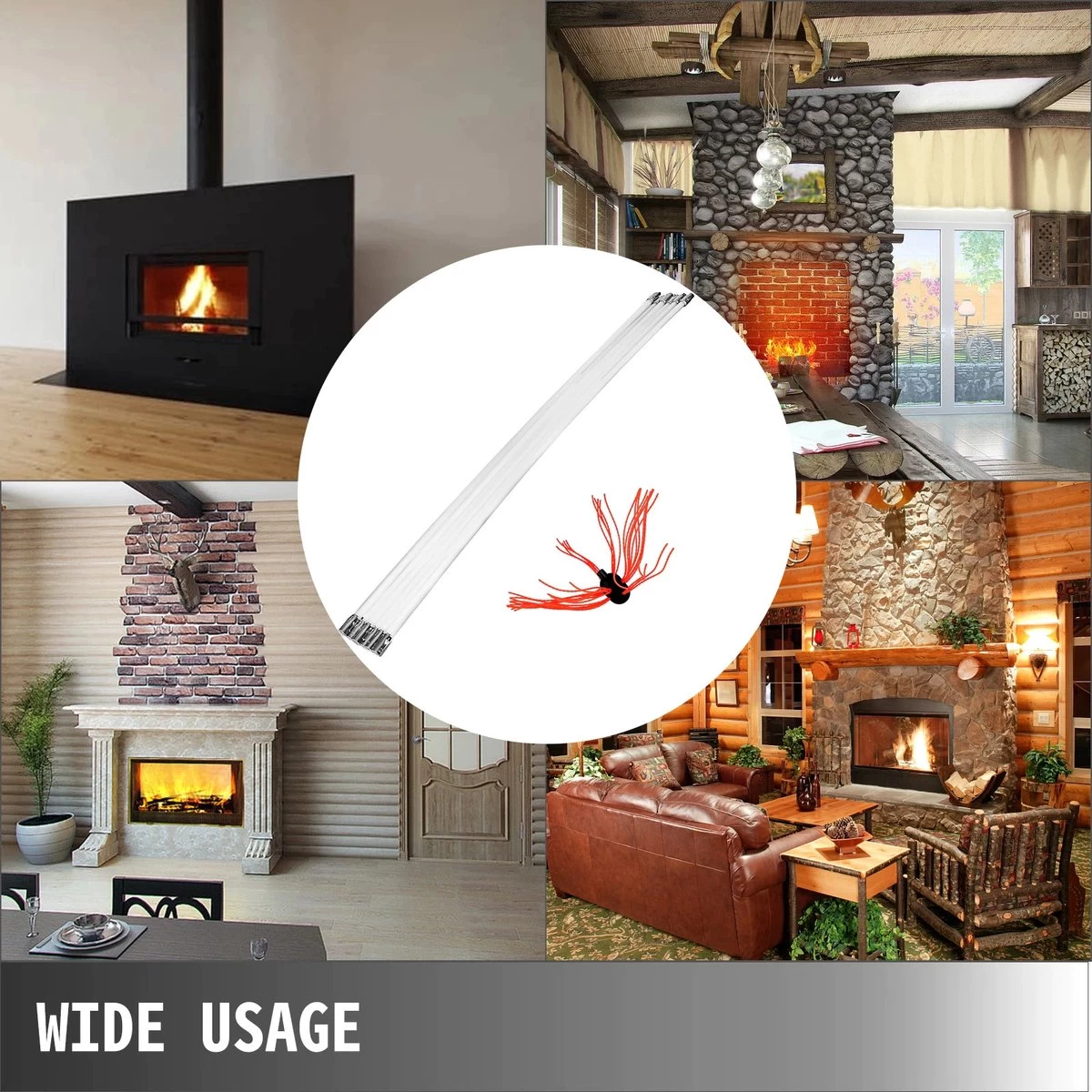 Vevor™ Schoorsteenveegset - Schoorsteen Borstel - Schoorsteenreiniger - Veegkit - 8 M 9 Vevor™ Schoorsteenveegset - Schoorsteen Borstel - Schoorsteenreiniger - Veegkit - 8 M - Afbeelding 7