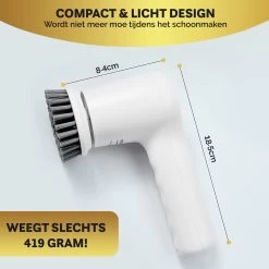 MostEssential Premium Elektrische Schoonmaakborstel 2023 Model – Elektrische Schrobber - Schrobborstel - Poetsmachine – Voor Badkamer Of Keuken - Inclusief 4 Borstelkoppen -Schoonmaakartikelen Winkel 1200x1200 1442