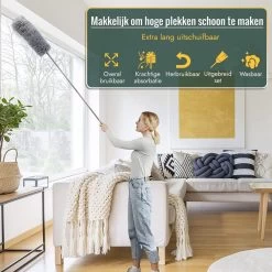 Livv Goods Telescopische Plumeau Set Met Telescoopsteel - 5 In 1 - Tot 250 Cm Uitschuifbaar - Duster - Stoffer -Schoonmaakartikelen Winkel 1200x1200 1451