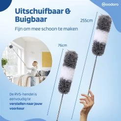 Woodoro Ragebol Uitschuifbaar Complete 9-Delige Set - Verstelbare Telescoopsteel - Plumeau - RVS - Zwart & Grijs 22 Woodoro Ragebol Uitschuifbaar Complete 9-Delige Set - Verstelbare Telescoopsteel - Plumeau - RVS - Zwart & Grijs -Schoonmaakartikelen Winkel 1200x1200 1491