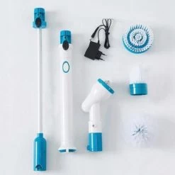 Merkloos Elektrische Schoonmaakborstel - Draadloos - 3 Opzetstukken - Oplaadbaar - Schrobber - Poetsmachine - Schoonmaak Middelen - Schoonmaak Borstel - Schrobborstel - Badkamer / Keuken - Poetsmachine - Polijstmachine - Reinigingsborstel -Schoonmaakartikelen Winkel 1200x1200 1552