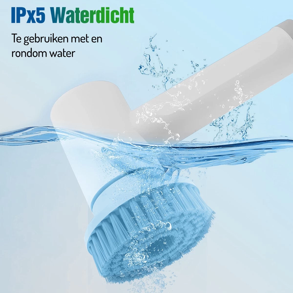 Elektrische Schoonmaakborstel - Schrobborstel - Handborstel - Schuurborstel - Schrobber - Badkamer - Toilet - Keuken 7 Elektrische Schoonmaakborstel - Schrobborstel - Handborstel - Schuurborstel - Schrobber - Badkamer - Toilet - Keuken - Afbeelding 5