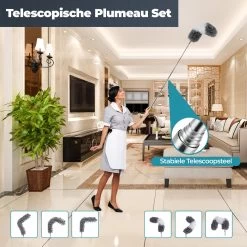 Novabeau® - Telescopische Plumeau – Plumeau Met Telescoopsteel – Ragebol – Uitschuifbaar – Grijs – 3-delige Set 13 Novabeau® - Telescopische Plumeau – Plumeau Met Telescoopsteel – Ragebol – Uitschuifbaar – Grijs – 3-delige Set -Schoonmaakartikelen Winkel 1200x1200 1636