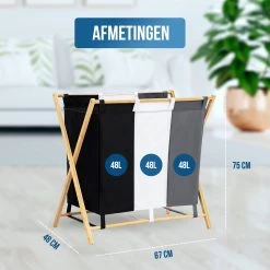 Strex Wasmand Met 3 Vakken 143L - Opklapbaar - Wassorteerder 17 Strex Wasmand Met 3 Vakken 143L - Opklapbaar - Wassorteerder -Schoonmaakartikelen Winkel 1200x1200 1698
