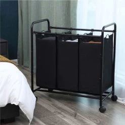 Songmics Wassorteerder – Wasmand – Wasbox – Waswagen – Was Sorteren - Wascollector – Zwart -Schoonmaakartikelen Winkel 1200x1200 1717