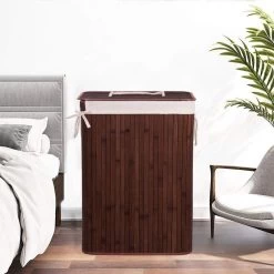 Springos Wasmand | Met Deksel | Opvouwbaar | 72 Liter | Met Uitneembare Waszak | Wasmand | Bruin -Schoonmaakartikelen Winkel 1200x1200 1720