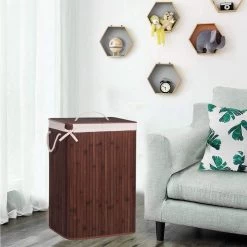 Springos Wasmand | Met Deksel | Opvouwbaar | 72 Liter | Met Uitneembare Waszak | Wasmand | Bruin -Schoonmaakartikelen Winkel 1200x1200 1721