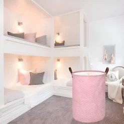 MAESON Wasmand Met Deksel - Opvouwbaar - Waterdicht - 72 L - Opbergmand Kinderkamer - Roze -Schoonmaakartikelen Winkel 1200x1200 1729