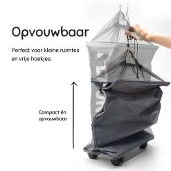 ByLara - Opvouwbare Wasmand - Op Wieltjes Met Handvat - Wasbox - Antraciet - 42L -Schoonmaakartikelen Winkel 1200x1200 1745