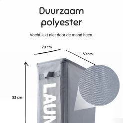 ByLara - Opvouwbare Wasmand - Op Wieltjes Met Handvat - Wasbox - Antraciet - 42L -Schoonmaakartikelen Winkel 1200x1200 1746
