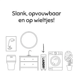 ByLara - Opvouwbare Wasmand - Op Wieltjes Met Handvat - Wasbox - Antraciet - 42L -Schoonmaakartikelen Winkel 1200x1200 1747