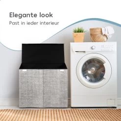 Zonovi Wasmand – 3 Vakken Met Deksel – Opvouwbaar – Wassorteerder – Dubbele Wasmand – Laundry Basket – Wasbox – Organizer Kleding - Stof – Grijs – 110 Liter 13 Zonovi Wasmand – 3 Vakken Met Deksel – Opvouwbaar – Wassorteerder – Dubbele Wasmand – Laundry Basket – Wasbox – Organizer Kleding - Stof – Grijs – 110 Liter -Schoonmaakartikelen Winkel 1200x1200 1755