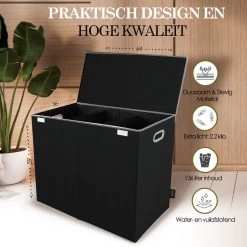 MIRI Wasmand – 3 Vakken Met Deksel – Wassorteerder – Zwart – 120 Liter – Wasbox – Opvouwbaar – Organizer Kleding – Laundry Basket 12 MIRI Wasmand – 3 Vakken Met Deksel – Wassorteerder – Zwart – 120 Liter – Wasbox – Opvouwbaar – Organizer Kleding – Laundry Basket -Schoonmaakartikelen Winkel 1200x1200 1768